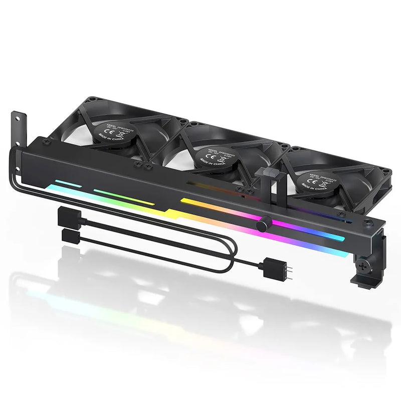 GCC-PRO Graphics Card Radiator Holder PC Cooling Fan 5V 3Pin ARGB Horizontal GPU Video Card Stand 1800RPM Cooling Fan for PC