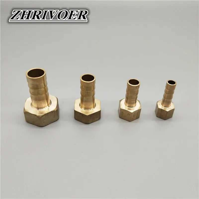 Brass Hose Fitting 6/8/10/12/14/16/19mm Barb Tail 1/8" 1/4" 3/8" 1/2" 3/4" 1" BSP Female Thread Copper Connector Coupler Adapter