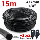 5M-30M Outdoor Misting Cooling System Garden Irrigation Watering 1/4'' Brass Atomizer Nozzles 4/7mm Hose for Patio Greenhouse