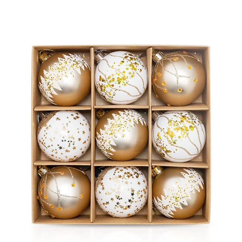 6cm Christmas Ball Christmas Ornaments Plastic X-mas Tree Decoration Adornos Navidad 2023 New Year SalePolystyrene Baubles