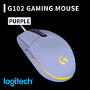 Logitech G102 Gaming Mouse 8000 DPI HERO Sensor 20M Click Durability RGB Lighting for Competitive Esports Daily Play G102  Mouse