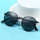 Retro Vintage Round Polarized Sunglasses Men Brand Designer Sun Glasses Women Alloy Metal Frame Black Lens Eyewear Driving UV400
