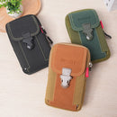 Fashionable and Multifunctional PU Leather MEN'S Belt Bag, Outdoor Travel Sports Phone Case, Soft Bag, Belt Backpack