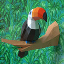 Toucan 3D Paper Model Papercraft Home Decor Birds Animal Wall Decoration Puzzles Educational Kids Toys Birthday Christmas Gift