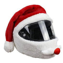 1-8PCS Santa Cycling Helmet Christmas Motorcycle Full Helmet Full Face Safe Hat Creative Plush Cover Christmas Decoration Gifts