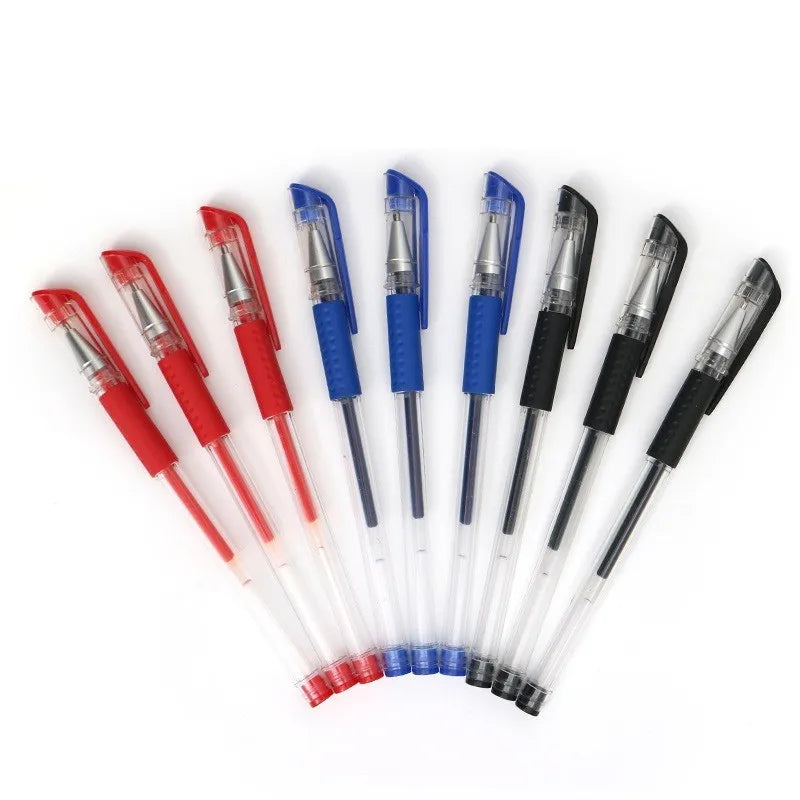 12/100 Pcs Ballpoint Pen + Refill Set Black Blue Red Ink Bullet 0.5mm Gel Pen School&Office Supplies Stationery Writing Tool