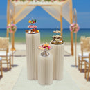 3pcs/2pcs Foldable Cardboard Centerpiece Display Cylinder Flowers Stand Columns Display for Wedding Party Garden Decoration