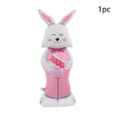 1pc Easter Standing Cartoon Shaped Rabbit Carrot Aluminum Film Balloon Festival Party Decoration Decoration