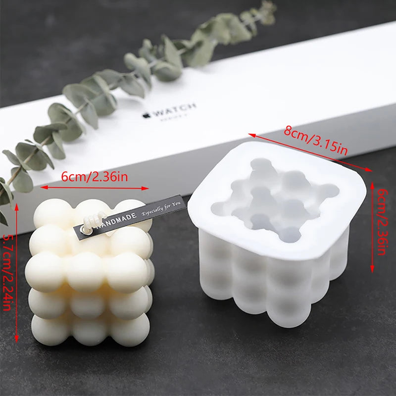 DIY Christmas Candles Mould wax Candles Plaster Candle 3d Silicone Soap Molds