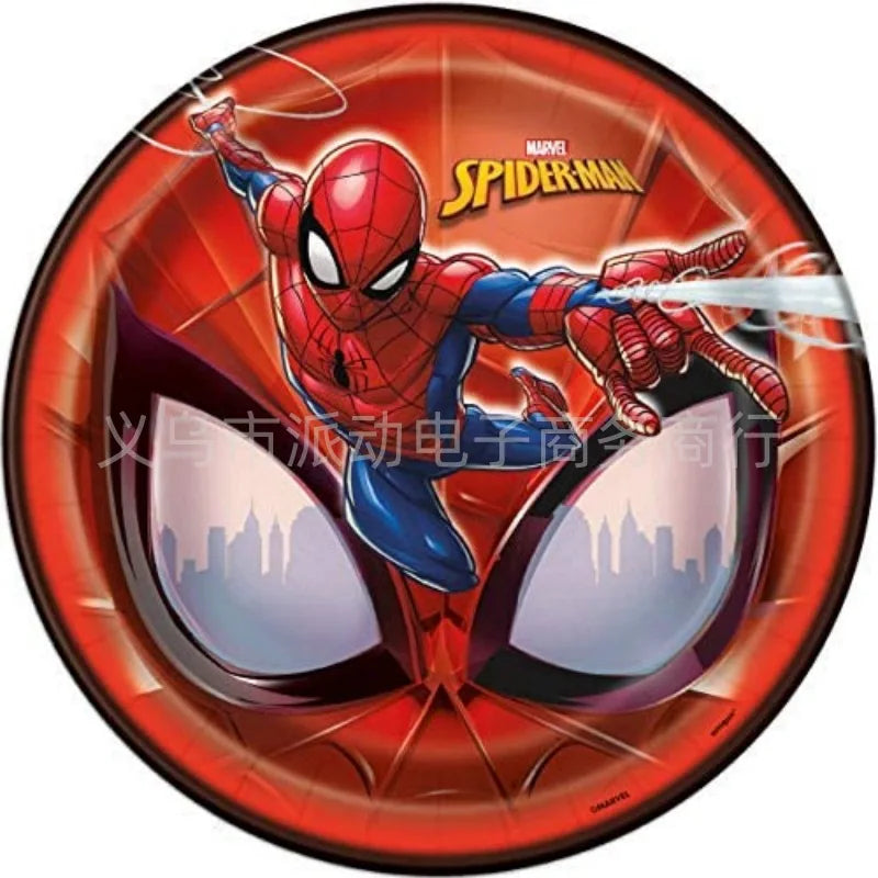 Spiderman Birthday Decorations New Spiderman Aluminum Film Balloon Disposable Tableware Party Plates Straw Supplies Baby Shower