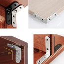 Stainless Steel Corner Bracket L Right Angle Connector Brackets Furniture Cabinet Fastener Corner Brace Shelf Support with Screw