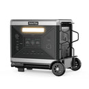 SOLARPLAY Hand Trolley for Portable Power Station Support Up to 50 lbs Adjustable Handle Flat Wheel Spinning Trolley Lightweight