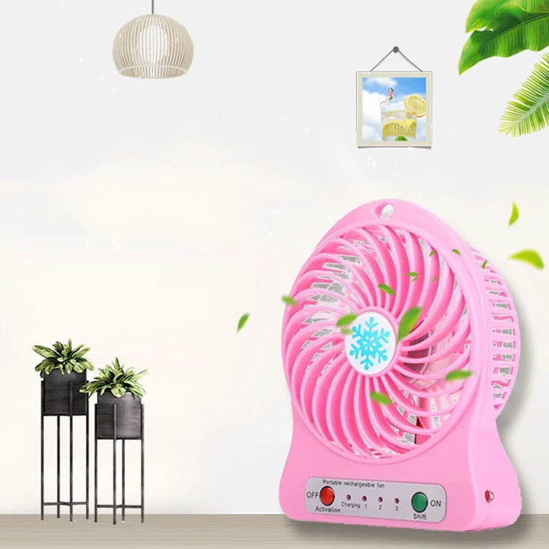 Portable Rechargeable Mini Fan Air Cooler Mini Desk Fan USB Cooling Rechargeable Handheld Fans