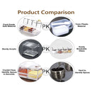 1pc Seasoning Box Transparent Condiment Jar Dust-Proof Spice Pot Sealed Spice Container Kitchen Organization Gadget With Lid