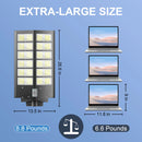 4200W Solar Street Lights Outdoor - 4500K Solar Lights Outdoor Waterproof Dusk to Dawn, Commercial Solar Parking Lot Lights with