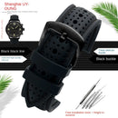 New Breathable Silicone Sports watchBand 18mm 20mm 22mm 24mm For any watch rubber Wrist strap Soft waterproof men's Accessories