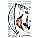 Halloween Tattoos Stickers Horror Makeup Joker Smile Stickers For Halloween Decoration Haunted House Cosplay Props Costume