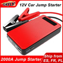 GKFLY Starthilfe Powerbank 2000A Tragbarer Auto Starthilfegerät 12V Starthilfe-Ladegerät Notfall-Booster