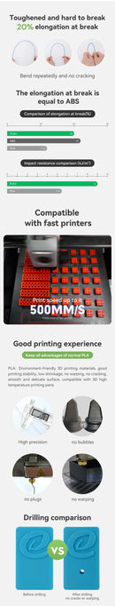 ESUN 3D Filament PLA+ for Bambu Lab Raise3D 1.75mm 1kg PLA Plus 3D Printer Filaments Upgraded Color PLA+ 3D Printing Material