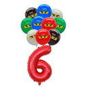 Ninja Them Birthday Party Decorations Kids Disposable Tableware Popcorn Paper Plates Balloons Cup For Boys Baby Shower Supplies