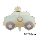 Matte Color Theme Cartoon Bear Rainbow Plane Car Foil Balloons Happy Birthday Party Decorations Kids Baby Shower Supplies
