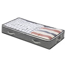 Underbed  Collapsible Storage Bin with Clear Window Zippered Organizer for Clothes Linen Blanket Sweater