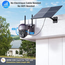 Xega 4G SIM Surveillance Camera Solar Panel 20W 20000mAh Battery 24h Recording 2K Color Night Vision Human Detection IP Camera