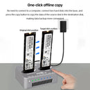 Dual-Bay M.2 NVME SSD Klon USB3.2 Typ C NVME Docking Station M.2 M.3 NVME PCI-E Externe Festplattenbox für M2 SSD M Key SSD