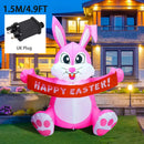 Red Bunny Inflatable Adornment Easter Inflatables Decorations LED Lights  Yard Decorations Indoor Outdoor Garden Decorations
