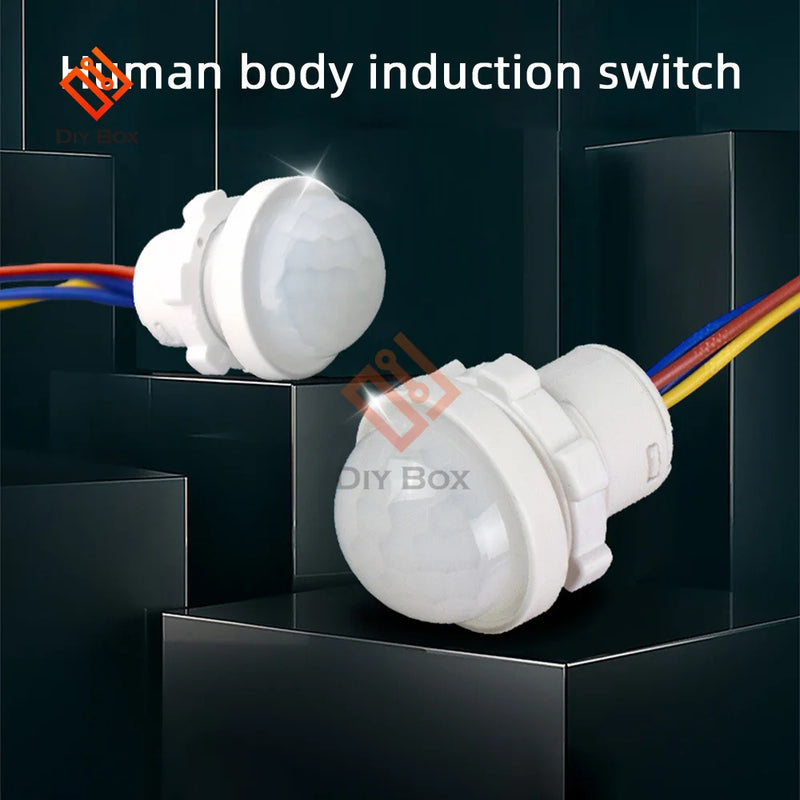 AC110-240V DC12-24V Automatic Sensor Light Switch LED PIR Infrared Motion Sensor Detection Night Light Indoor Outdoor