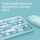 Small Fresh Macaron Color Wireless Keyboard and Mouse Set Girls Lovely Chocolate Silent Infinite Color Keyboard