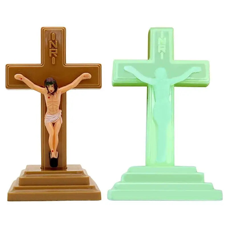 Luminous Catholic Wall Crucifix Glows The Dark Standing Cross Christian Cross Desktop Cross Catholic Cross Ornaments Jesus