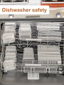 Kitchen food Storage Container with Lid Airtight Set of 24 Set 48 Pcs (24 Containers, 24 Lids), 0.8 L/0.32L/0.24L  BPA Free