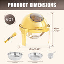 ROOMARK 9QT Chafing Dish Buffet Set, High Grade Stainless Steel Catering Warmer Complete Set with Thick Frame for Party Wedding