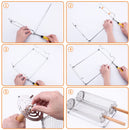 Stainless Steel Grill Basket with Wood Handle Scald Proof BBQ Rolling Grilling Basket Outdoor Camping BBQ Rack Grill Accessories