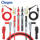 Cleqee P1308B 18PCS Test Lead Kit 4MM Banana Plug To Test Hook Cable Replaceable Multimeter Probe Test Wire Probe Alligator Clip