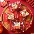 2025 Chinese New Year Snowflake Crispy Packaging 100Pcs 7x10cm Baking Cookie Machine Sealed Candy Bags
