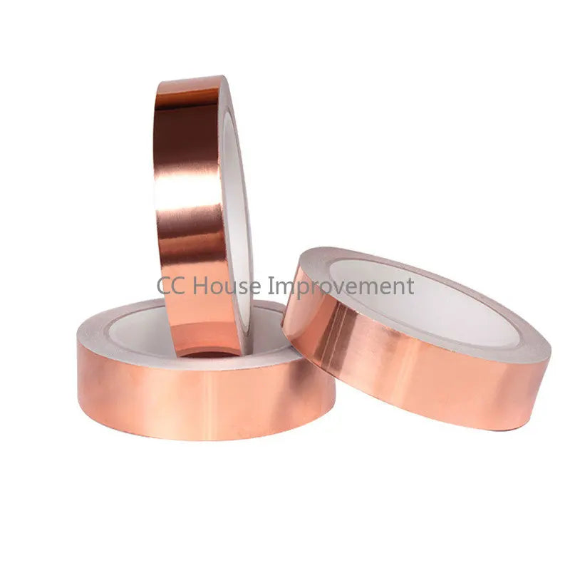 10M 25M  Copper Foil Tape Single Side Conductive Shielding Tape Snail Tape Stain Glass Home Appliance DIY Copper Tape