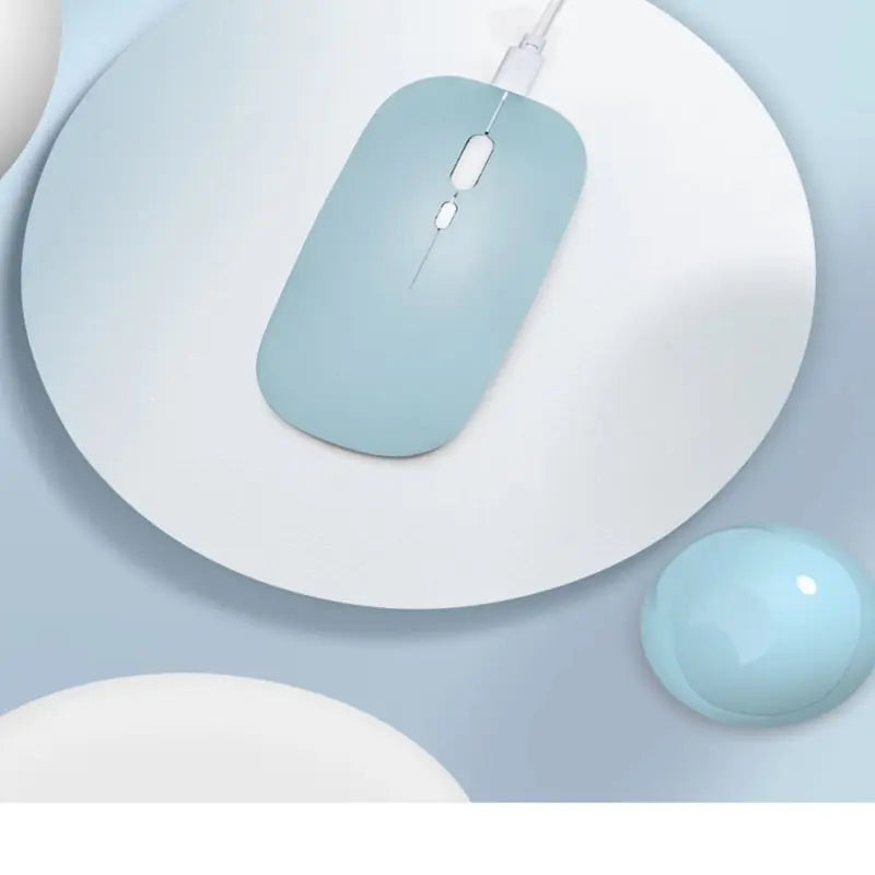 Macaron Rechargeable Wireless Bluetooth Mouse 2.4G USB Mice For Android Windows Tablet Laptop Notebook PC For IPAD Mobile