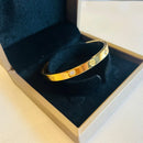 New Design Zircon And Cross Nut Nail Lovers Bracelet Screw & Bangle For Woman Stainless Steel Luxury Brand Jewelry