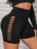 Women Tie Dye Hollow Seamless Yoga Shorts Leggings For High Waist Summer Fitness Running Cycling Sports Push Up Gym Shorts