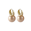 VENTFILLE 2023 New Cute Pearl Studs Hoop Earrings for Women Gold Color Eardrop Minimalist Hoops Wedding Fashion Jewelry Dropship