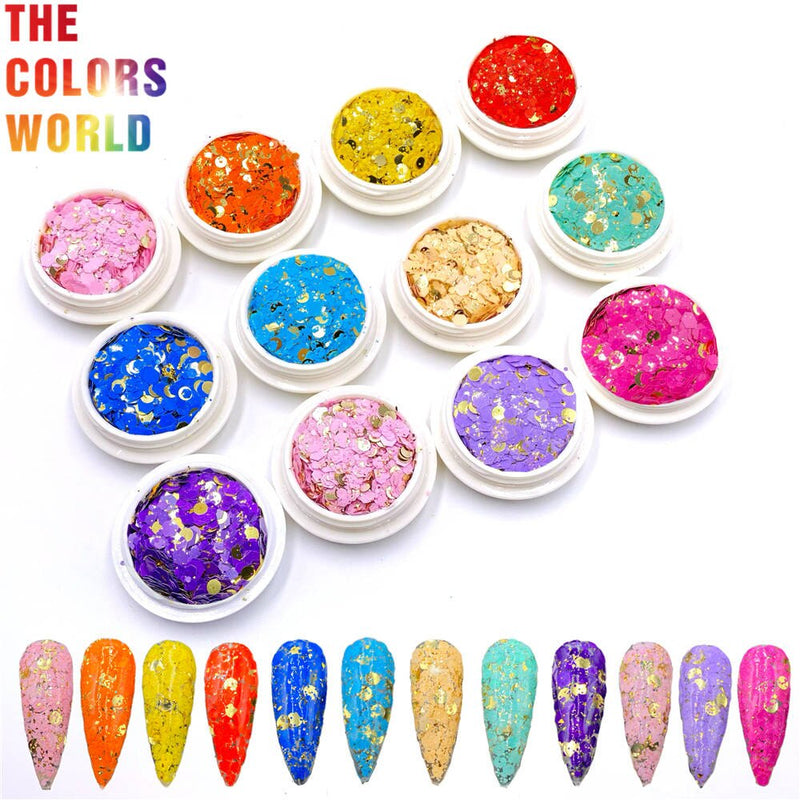 TCT-381 Mix Shape Chunky Glitter Nails Glitter Nail Art Decoration Confetti Style Body Art Tumbler  Accessories Party Supplier