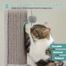 The Tall Timber | 81cm Natural Sisal Cat Scratching Post with Removable Toy