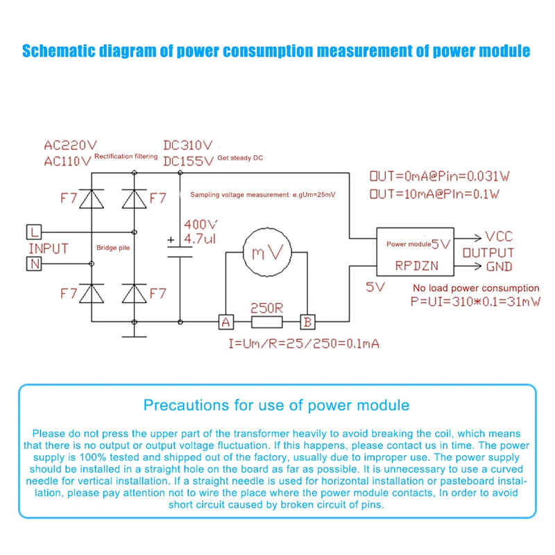 AC-DC 5V 700mA 1000mA 2000mA 3W 5W 10W Precision Buck Converter AC 220V to 5V DC Step Down Transformer Power Supply Module