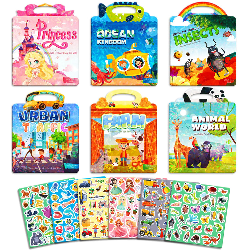 Hot New Children Scene Stickers DIY Hand-on Puzzle Sticker Books Reusable Cartoon Animal Learning Cognition Toys for Kids Gift