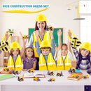 Kids Construction Party Favors for Boys Construction Vest Hat toys Worker Costumes Dress Up Construction Birthday Party Supplies