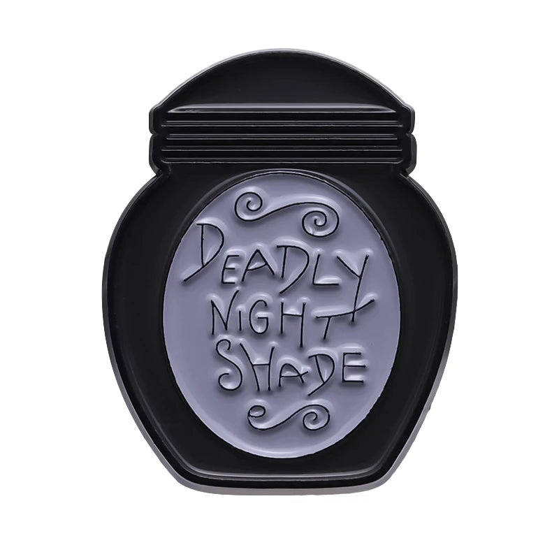 Magic Wizard Potion Red Skull Brooch Custom Dark Black Punk Metallic Badge Enamel Pin Halloween Medal Jewelry Wholesale