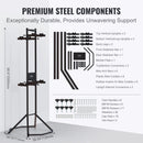 SucceBuy 2/4 Bike Storage Rack Standing Gravity Wall Vertical Adjustable Bike Rack Garage Sturdy Steel Easy Assemble for Garage