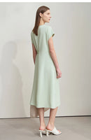 AMII Minimalist Summer Casual Dress for Women 2025 Solid Round Neck Sleeveless Dresses Lady Fashion Slim Straight Skirt 12512031